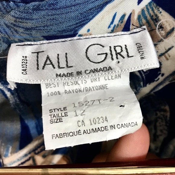 Vintage TALL GIRL jumpsuit one piece tropical floral extra wide flowy legs - Picture 4 of 16